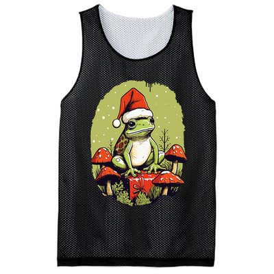 Christmas Frog Cottagecore Cute Mushroom Aesthetic Xmas Mesh Reversible Basketball Jersey Tank