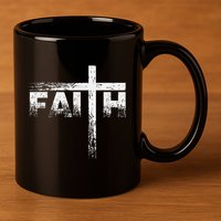Christian Faith & Cross Christian Faith 11oz C Handle Ceramic Mug