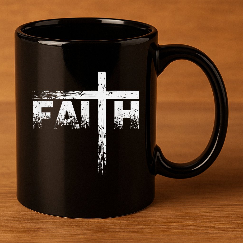 Christian Faith & Cross Christian Faith 11oz C Handle Ceramic Mug