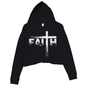 Christian Faith & Cross Christian Faith Crop Fleece Hoodie