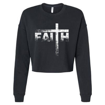 Christian Faith & Cross Christian Faith Cropped Pullover Crew