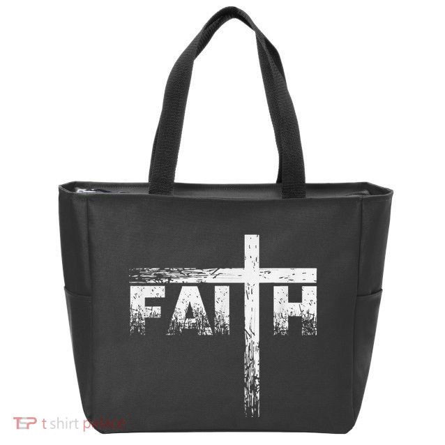 Christian Faith & Cross Christian Faith Zip Tote Bag