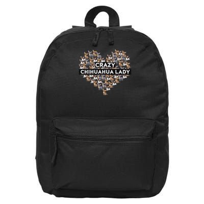 Chihuahua Funny Crazy Chihuahua Lady 16 in Basic Backpack