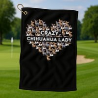 Chihuahua Funny Crazy Chihuahua Lady Golf Towel