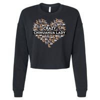 Chihuahua Funny Crazy Chihuahua Lady Cropped Pullover Crew