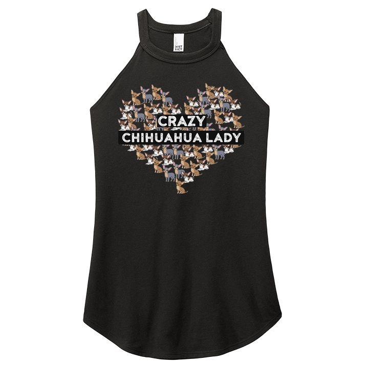 Chihuahua Funny Crazy Chihuahua Lady Women's Perfect Tri Rocker Tank