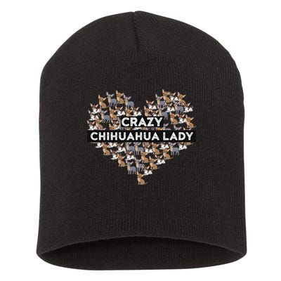 Chihuahua Funny Crazy Chihuahua Lady Short Acrylic Beanie