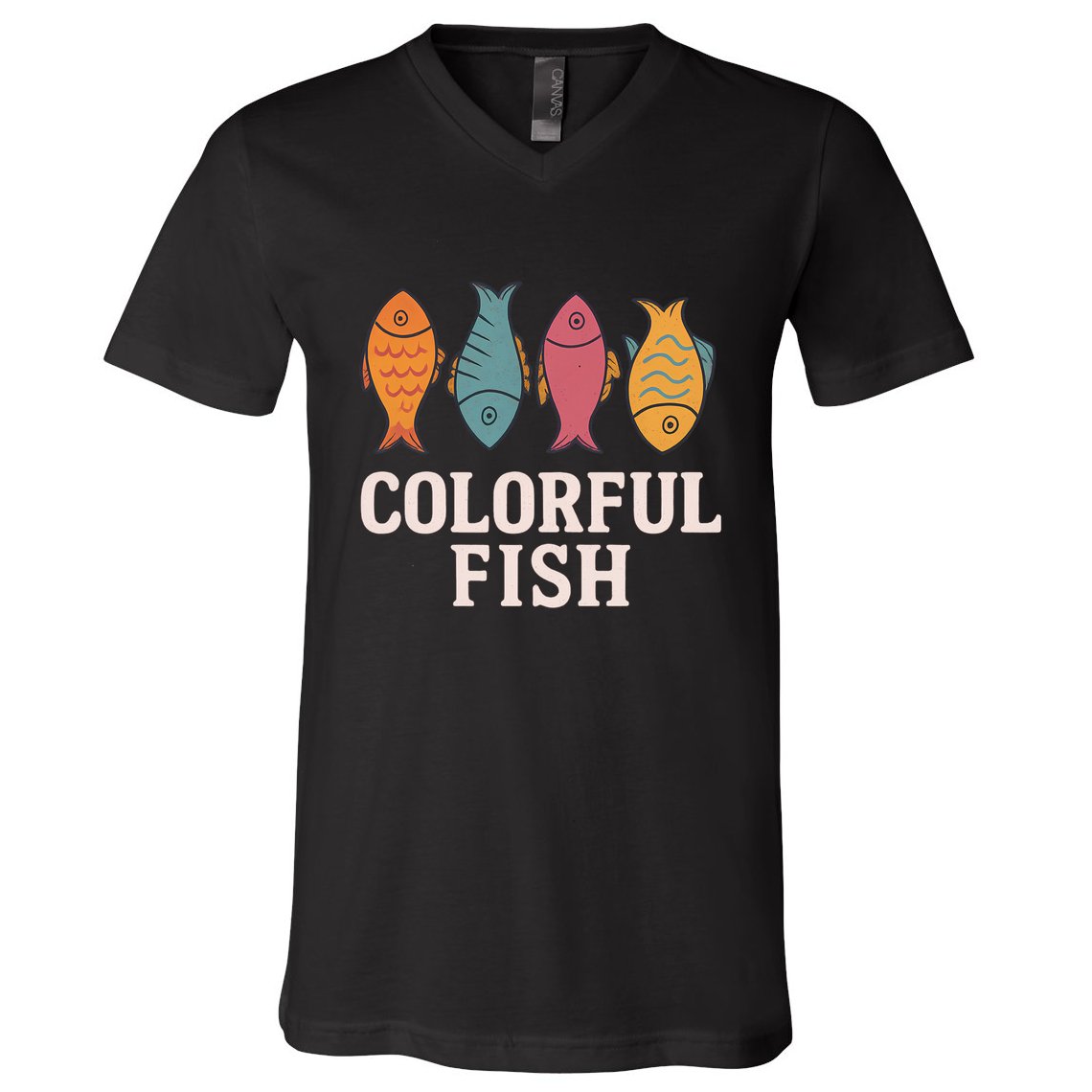 Colorful Fish V-Neck T-Shirt