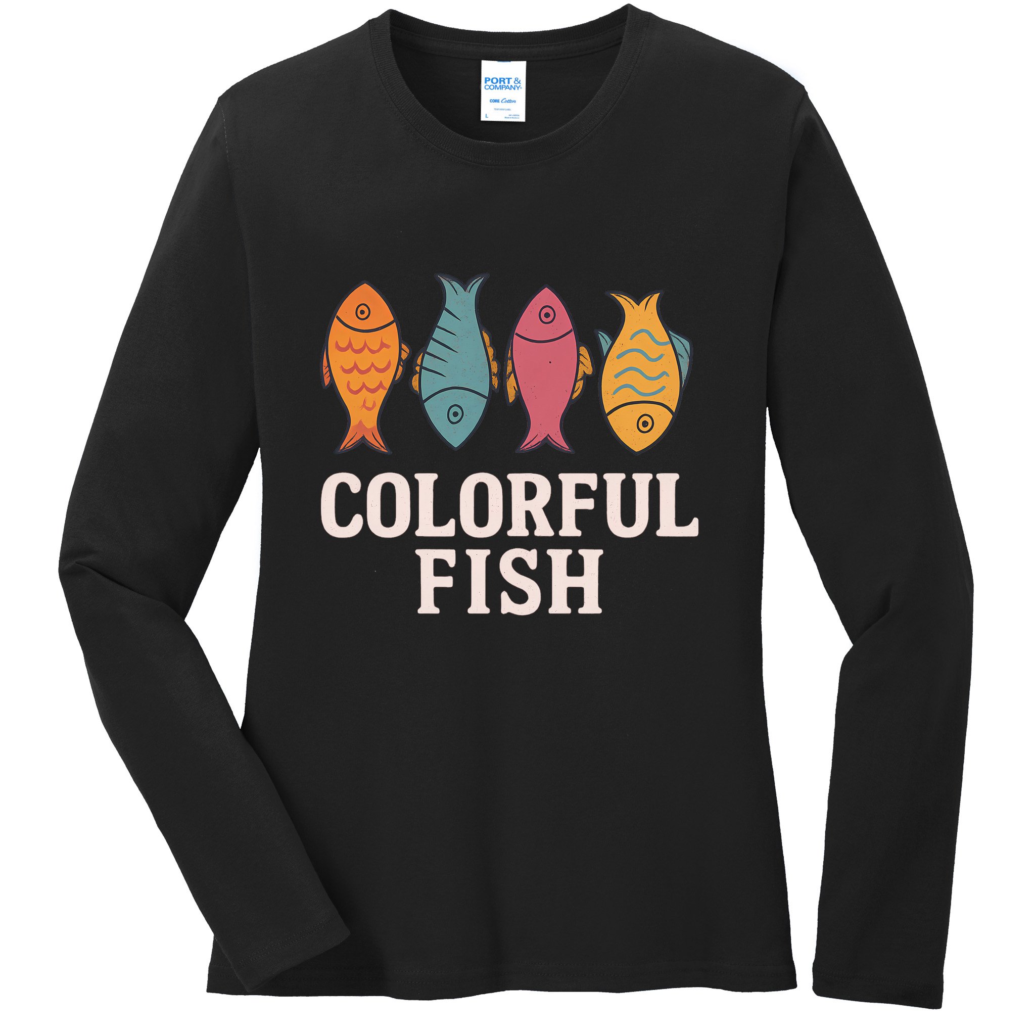 Colorful Fish Ladies Long Sleeve Shirt