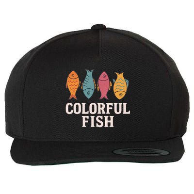 Colorful Fish Wool Snapback Cap