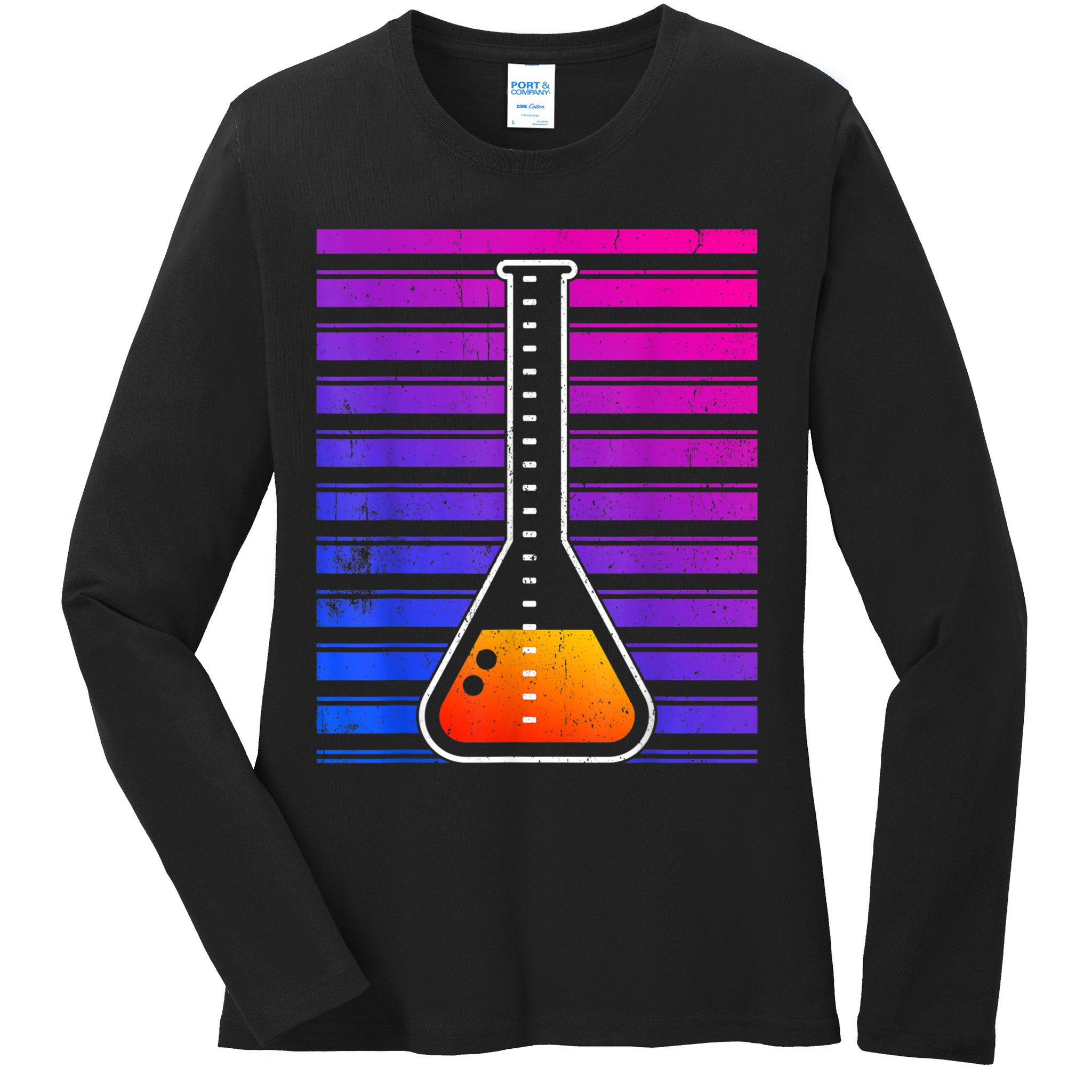 Chemistry Flask Chemical Engineer Ladies Long Sleeve Shirt