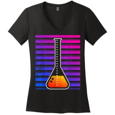 Chemistry Flask Chemical Engineer Women's V-Neck T-Shirt