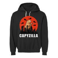 Capybara Funny Capybara Rodent Capyzilla Funny Garment-Dyed Fleece Hoodie