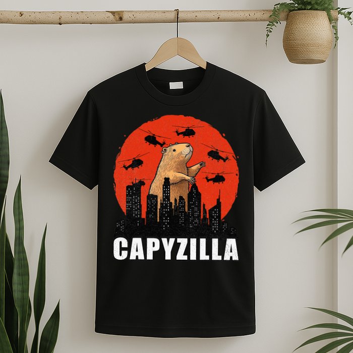 Capybara Funny Capybara Rodent Capyzilla Funny T-Shirt