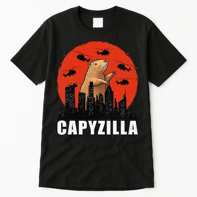 Capybara Funny Capybara Rodent Capyzilla Funny Tall T-Shirt