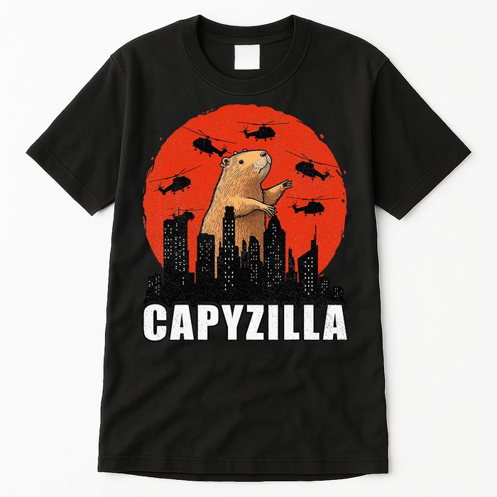 Capybara Funny Capybara Rodent Capyzilla Funny Tall T-Shirt