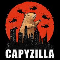 Capybara Funny Capybara Rodent Capyzilla Funny Button