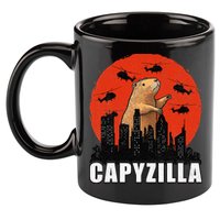 Capybara Funny Capybara Rodent Capyzilla Funny 11oz C Handle Ceramic Mug