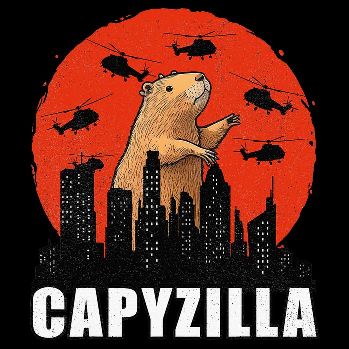 Capybara Funny Capybara Rodent Capyzilla Funny Drawstring Bag