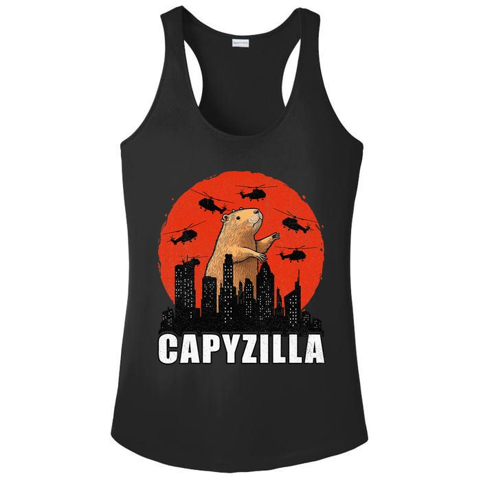 Capybara Funny Capybara Rodent Capyzilla Funny Ladies PosiCharge Competitor Racerback Tank