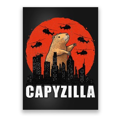 Capybara Funny Capybara Rodent Capyzilla Funny Poster
