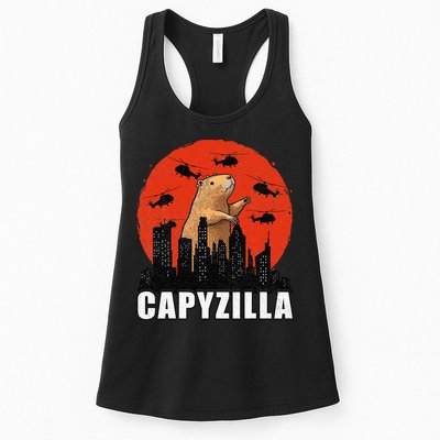 Capybara Funny Capybara Rodent Capyzilla Funny Womens Tank Top