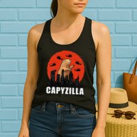 Capybara Funny Capybara Rodent Capyzilla Funny Womens Tank Top