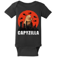 Capybara Funny Capybara Rodent Capyzilla Funny Baby Bodysuit