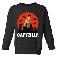Capybara Funny Capybara Rodent Capyzilla Funny Toddler Sweatshirt