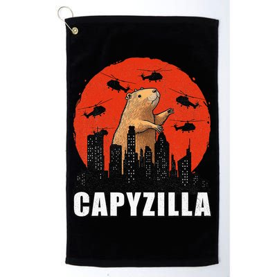 Capybara Funny Capybara Rodent Capyzilla Funny Golf Towel