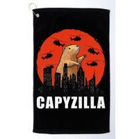 Capybara Funny Capybara Rodent Capyzilla Funny Golf Towel