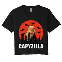 Capybara Funny Capybara Rodent Capyzilla Funny Crop Top