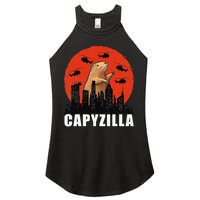 Capybara Funny Capybara Rodent Capyzilla Funny Women's Perfect Tri Rocker Tank
