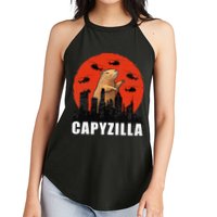 Capybara Funny Capybara Rodent Capyzilla Funny Women's Perfect Tri Rocker Tank