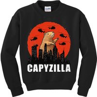 Capybara Funny Capybara Rodent Capyzilla Funny Kids Sweatshirt