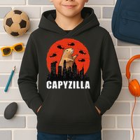 Capybara Funny Capybara Rodent Capyzilla Funny Kids Hoodie