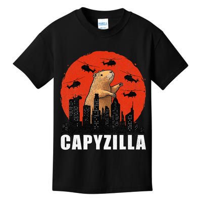 Capybara Funny Capybara Rodent Capyzilla Funny Kids T-Shirt
