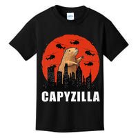 Capybara Funny Capybara Rodent Capyzilla Funny Kids T-Shirt