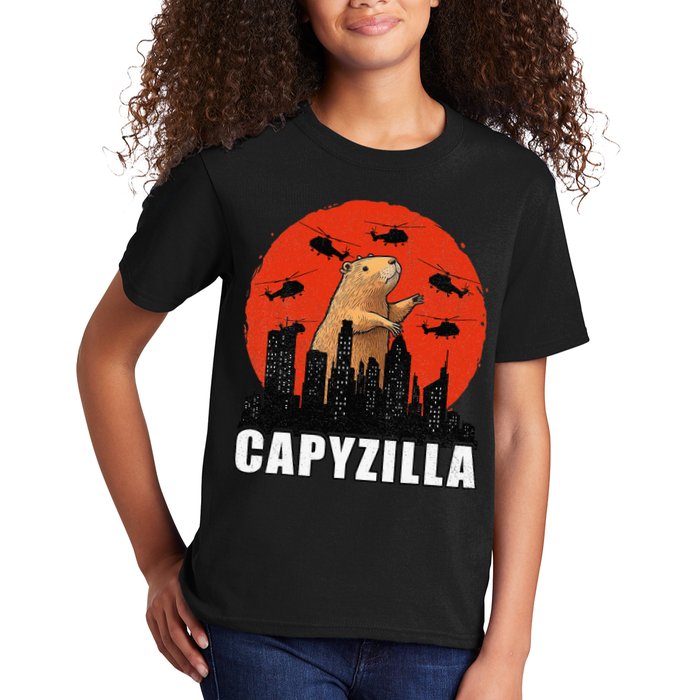 Capybara Funny Capybara Rodent Capyzilla Funny Kids T-Shirt