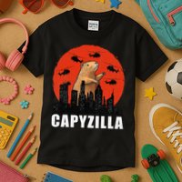 Capybara Funny Capybara Rodent Capyzilla Funny Kids T-Shirt