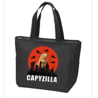 Capybara Funny Capybara Rodent Capyzilla Funny Zip Tote Bag