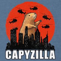 Capybara Funny Capybara Rodent Capyzilla Funny Garment-Dyed Sweatshirt