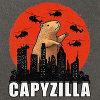 Capybara Funny Capybara Rodent Capyzilla Funny Cotton Canvas Backpack