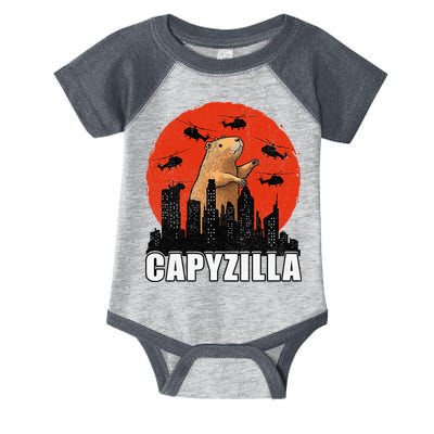 Capybara Funny Capybara Rodent Capyzilla Funny Infant Baby Jersey Bodysuit