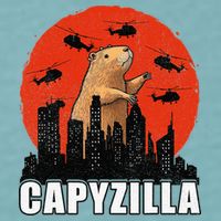 Capybara Funny Capybara Rodent Capyzilla Funny Sueded Cloud Jersey T-Shirt