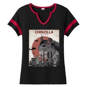 Chinzilla Funny Chinchilla Chinchilla Lovers Gift Ladies Halftime Notch Neck Tee