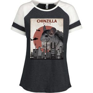 Chinzilla Funny Chinchilla Chinchilla Lovers Gift Enza Ladies Jersey Colorblock Tee