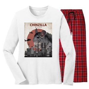 Chinzilla Funny Chinchilla Chinchilla Lovers Gift Women's Long Sleeve Flannel Pajama Set 