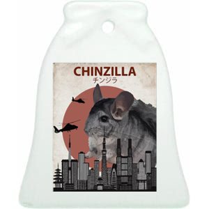 Chinzilla Funny Chinchilla Chinchilla Lovers Gift Ceramic Bell Ornament