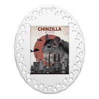 Chinzilla Funny Chinchilla Chinchilla Lovers Gift Ceramic Oval Ornament